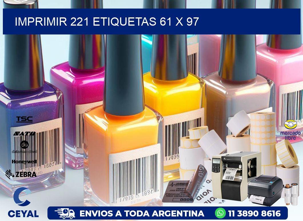 IMPRIMIR 221 ETIQUETAS 61 x 97
