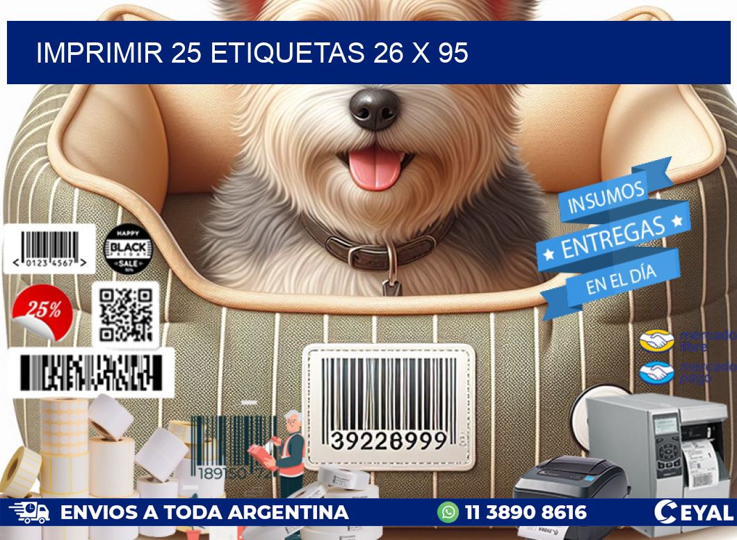 IMPRIMIR 25 ETIQUETAS 26 x 95
