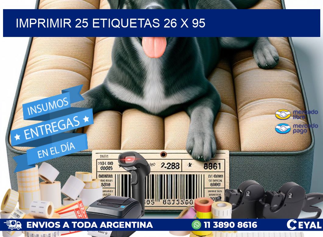 IMPRIMIR 25 ETIQUETAS 26 x 95
