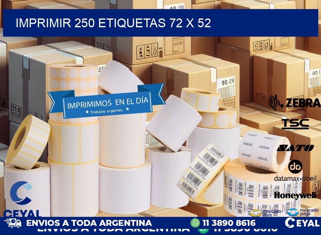 IMPRIMIR 250 ETIQUETAS 72 x 52