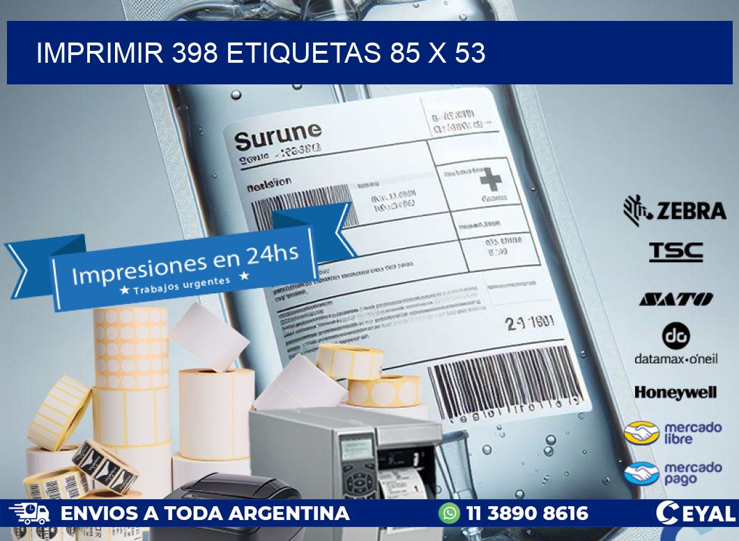 IMPRIMIR 398 ETIQUETAS 85 x 53