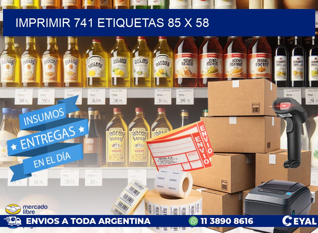 IMPRIMIR 741 ETIQUETAS 85 x 58