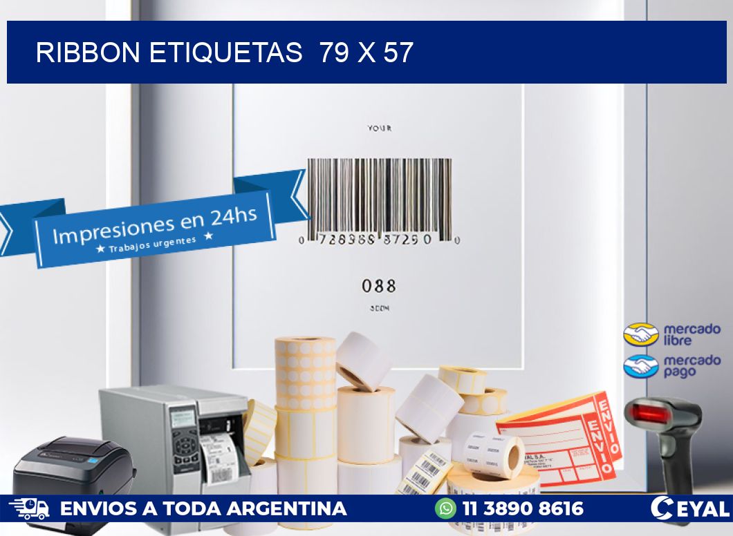 RIBBON ETIQUETAS  79 x 57
