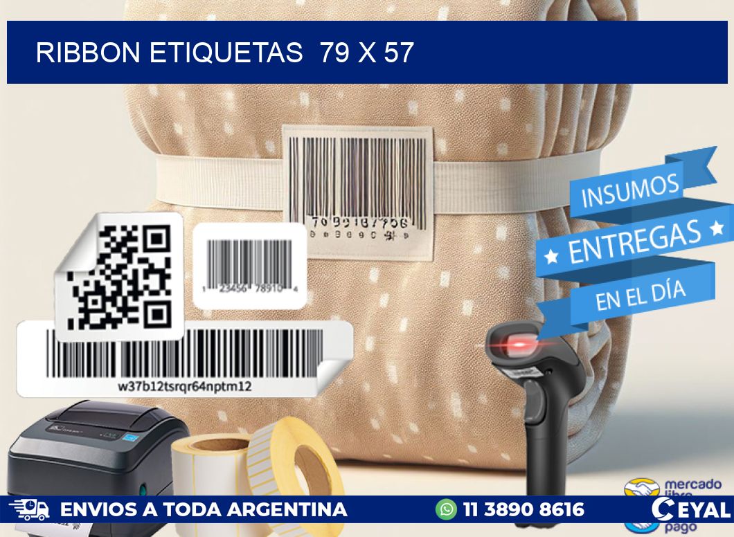 RIBBON ETIQUETAS  79 x 57