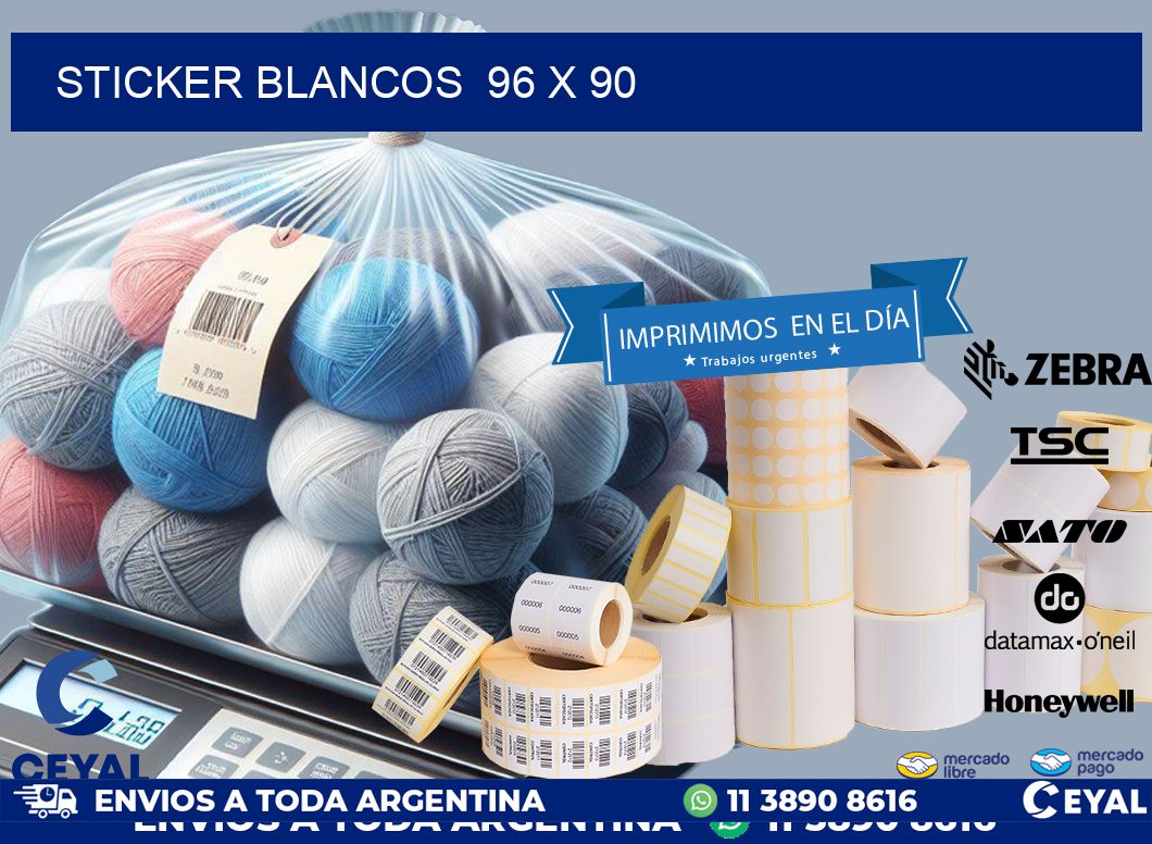 STICKER BLANCOS 96 x 90