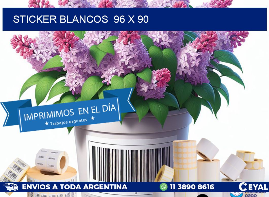 STICKER BLANCOS 96 x 90
