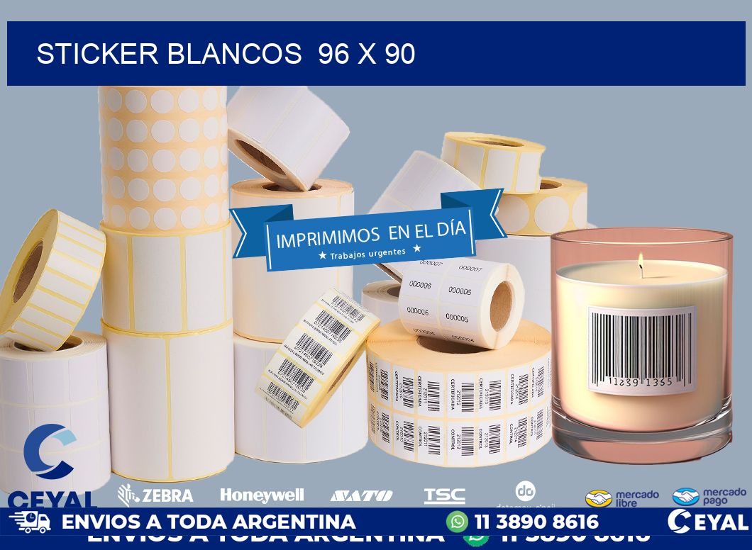 STICKER BLANCOS 96 x 90