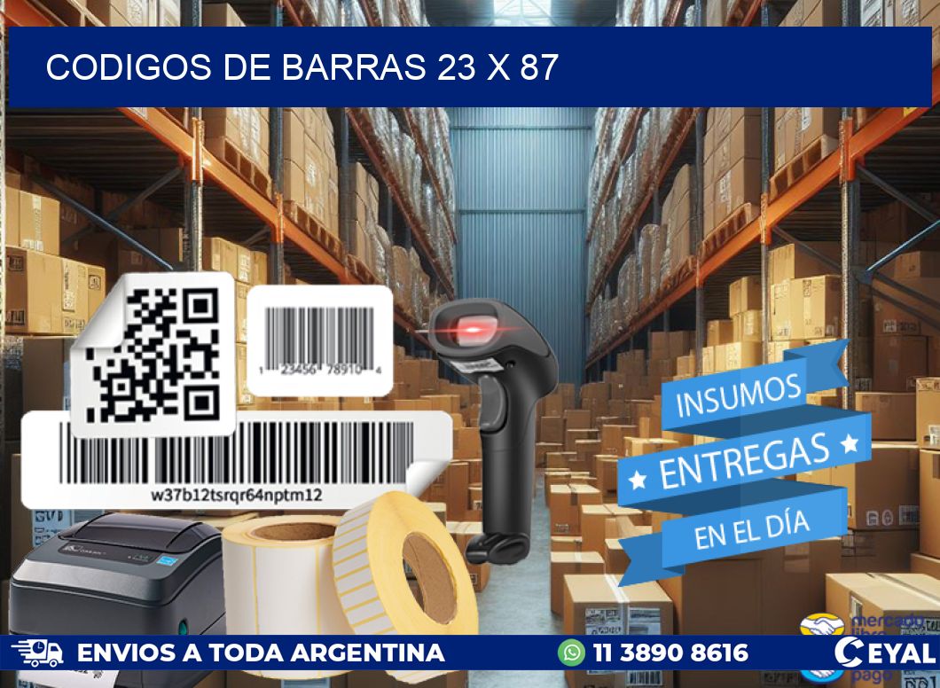 codigos de barras 23 x 87