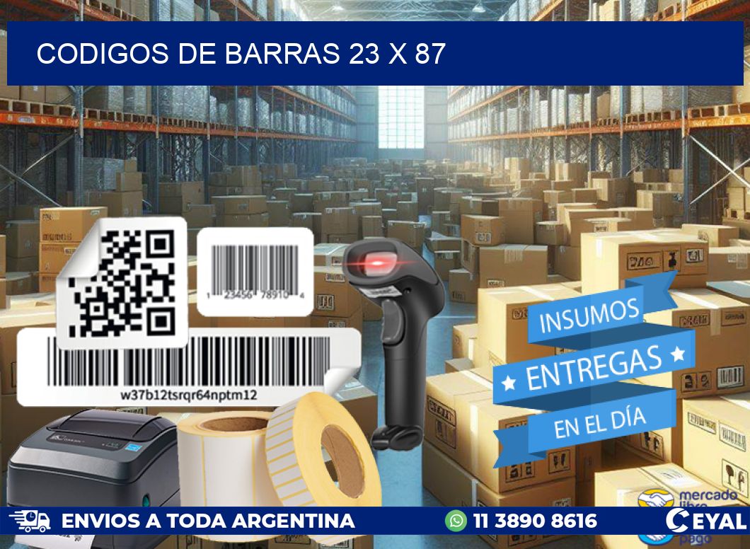 codigos de barras 23 x 87