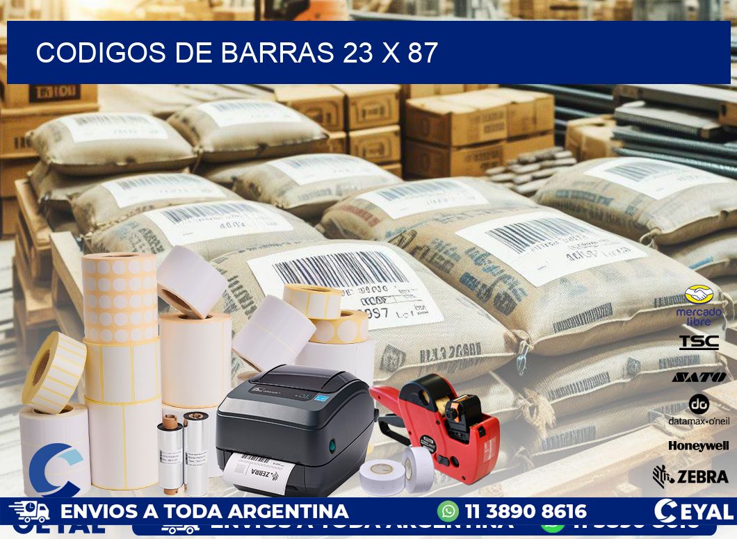 codigos de barras 23 x 87