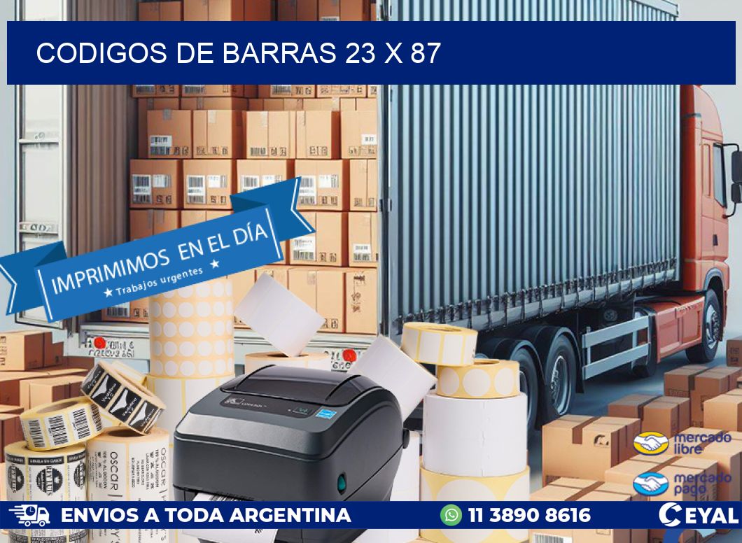 codigos de barras 23 x 87
