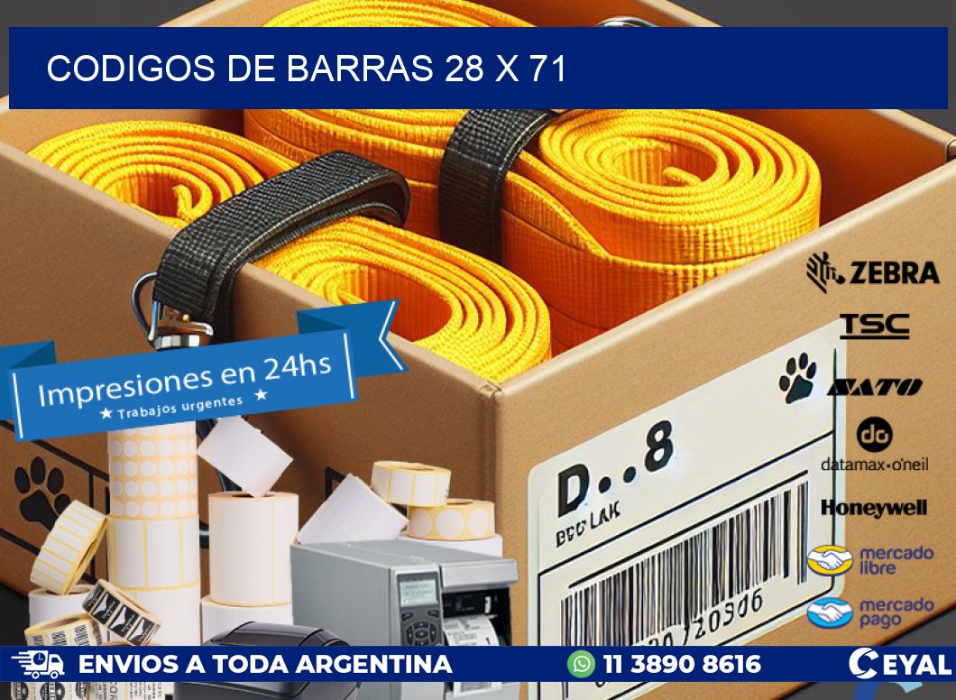 codigos de barras 28 x 71