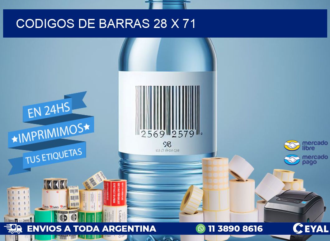 codigos de barras 28 x 71