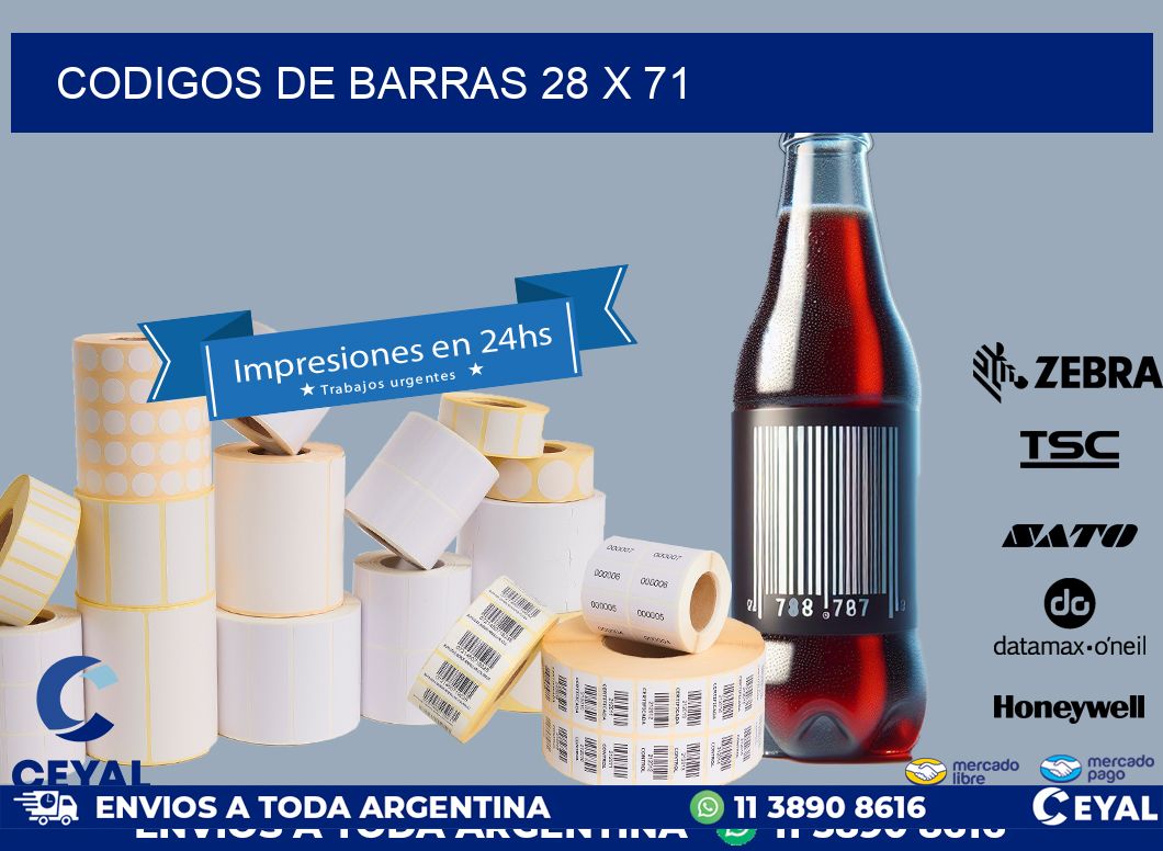 codigos de barras 28 x 71
