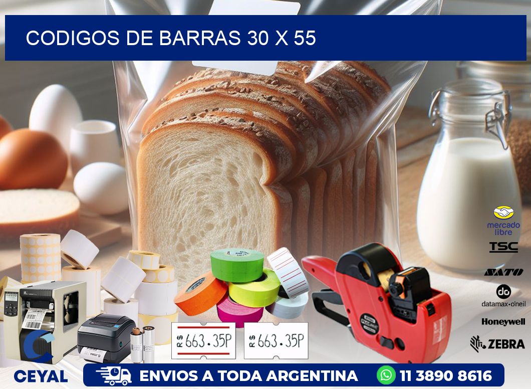 codigos de barras 30 x 55