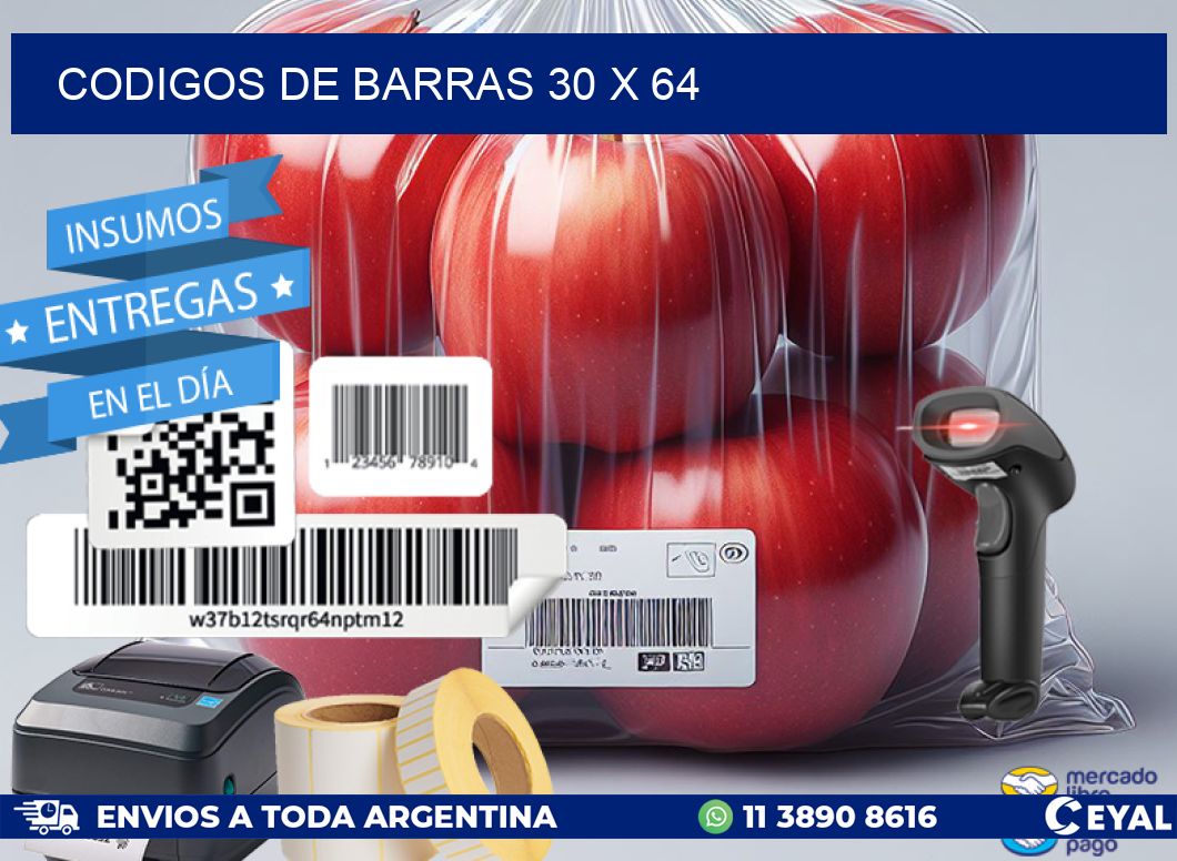 codigos de barras 30 x 64