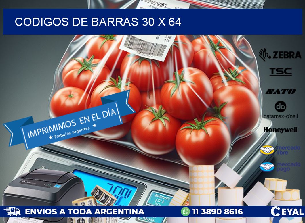 codigos de barras 30 x 64