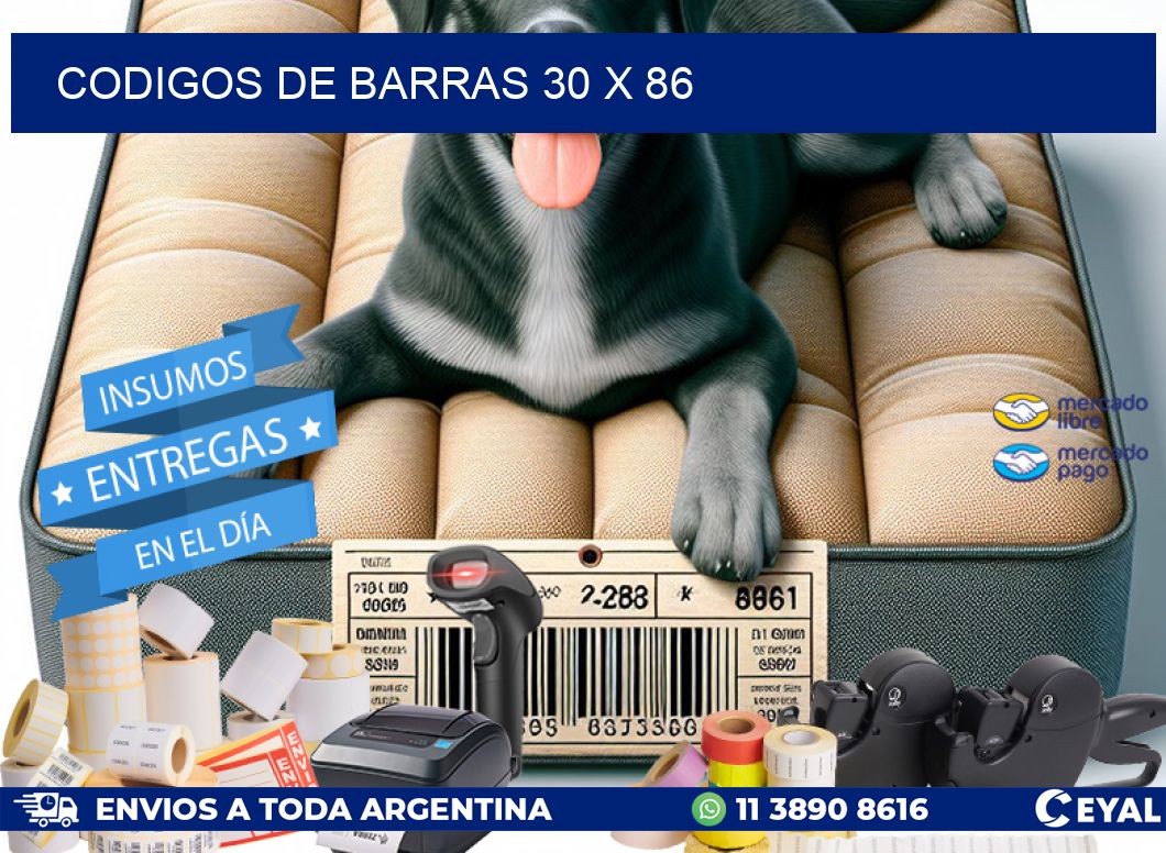 codigos de barras 30 x 86