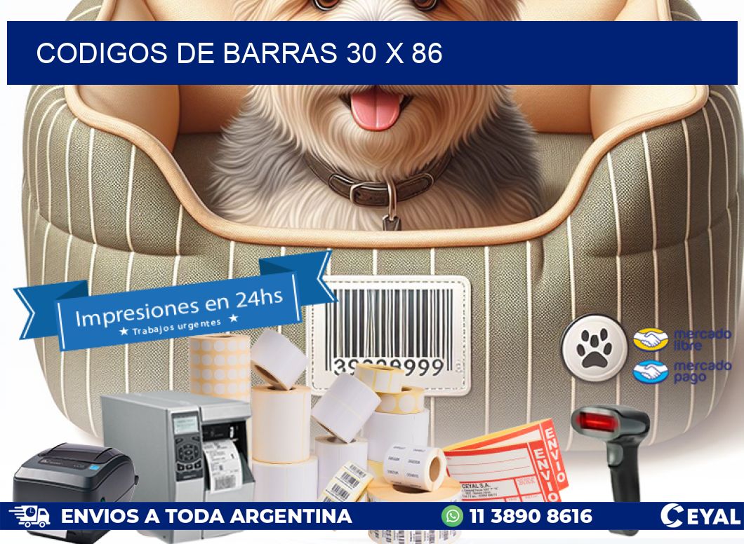codigos de barras 30 x 86
