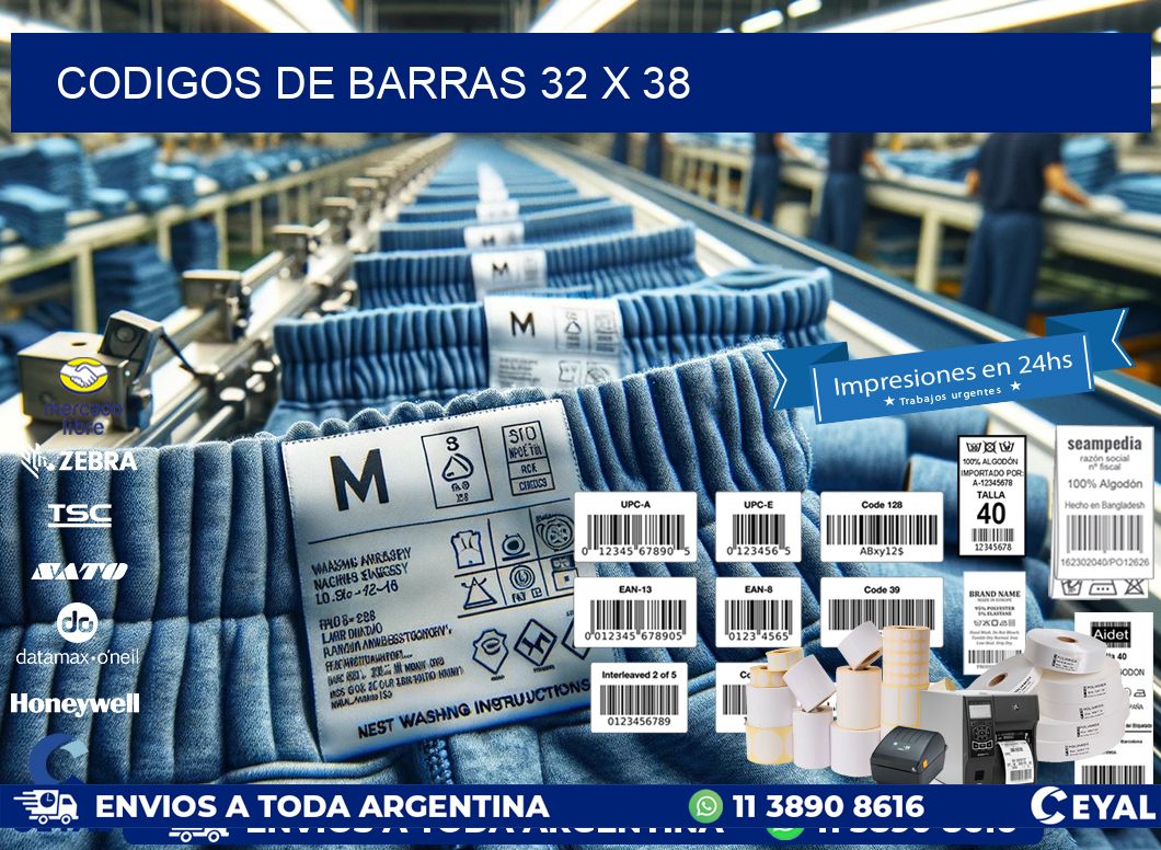 codigos de barras 32 x 38