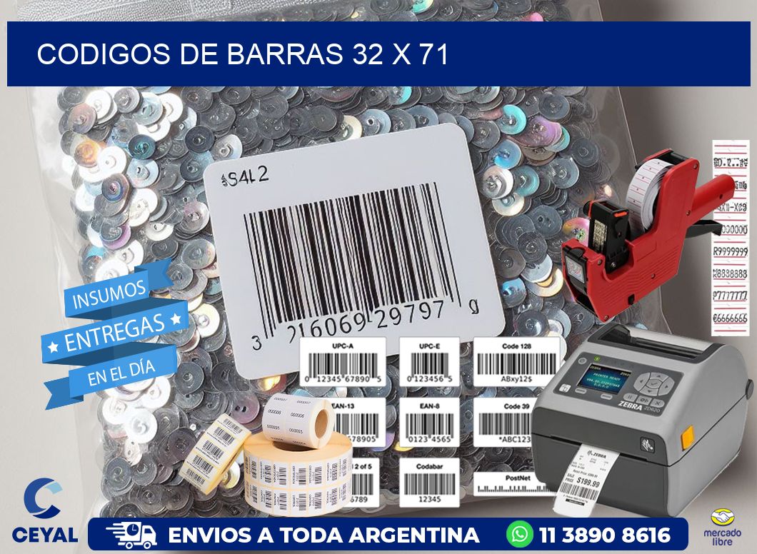 codigos de barras 32 x 71