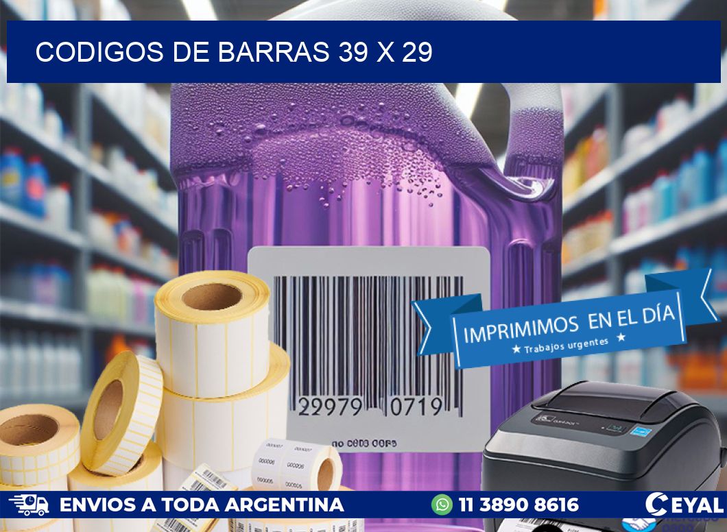 codigos de barras 39 x 29