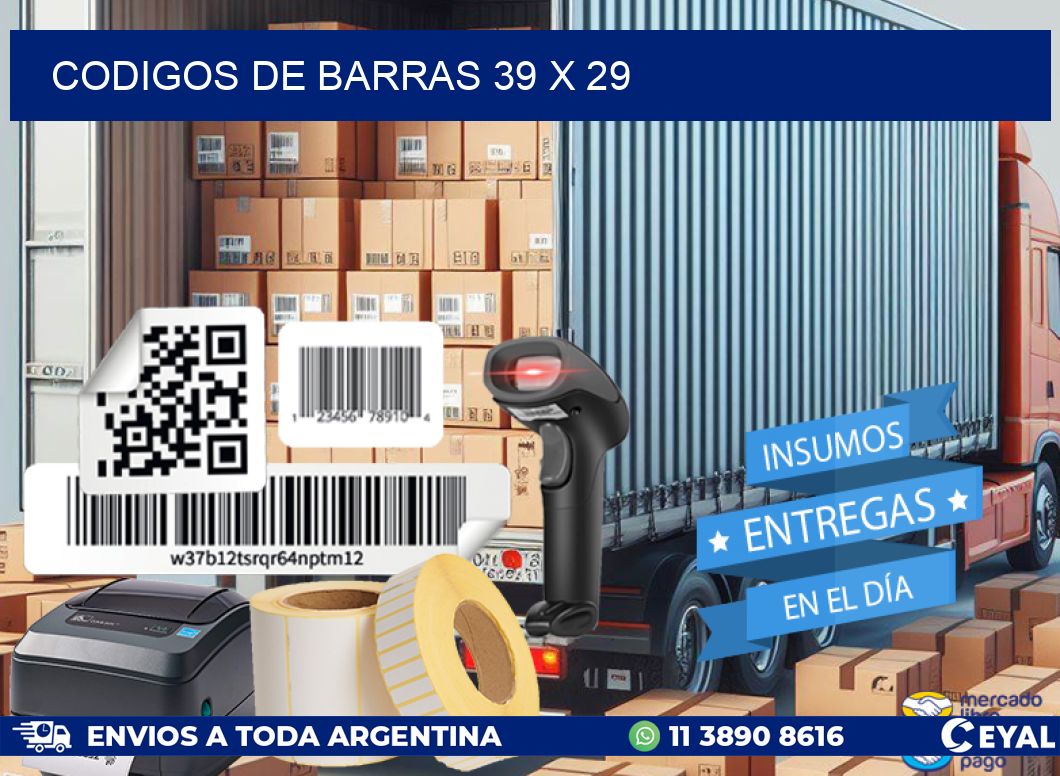 codigos de barras 39 x 29