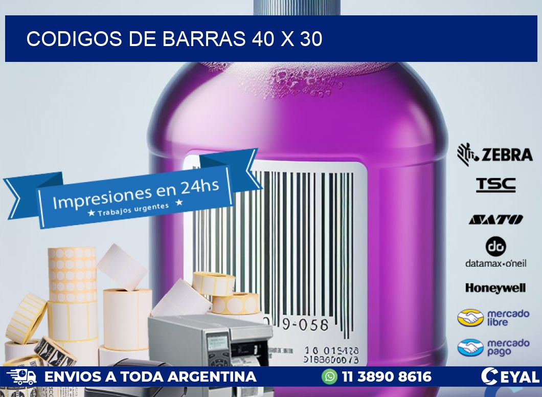 codigos de barras 40 x 30