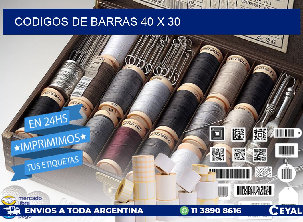 codigos de barras 40 x 30
