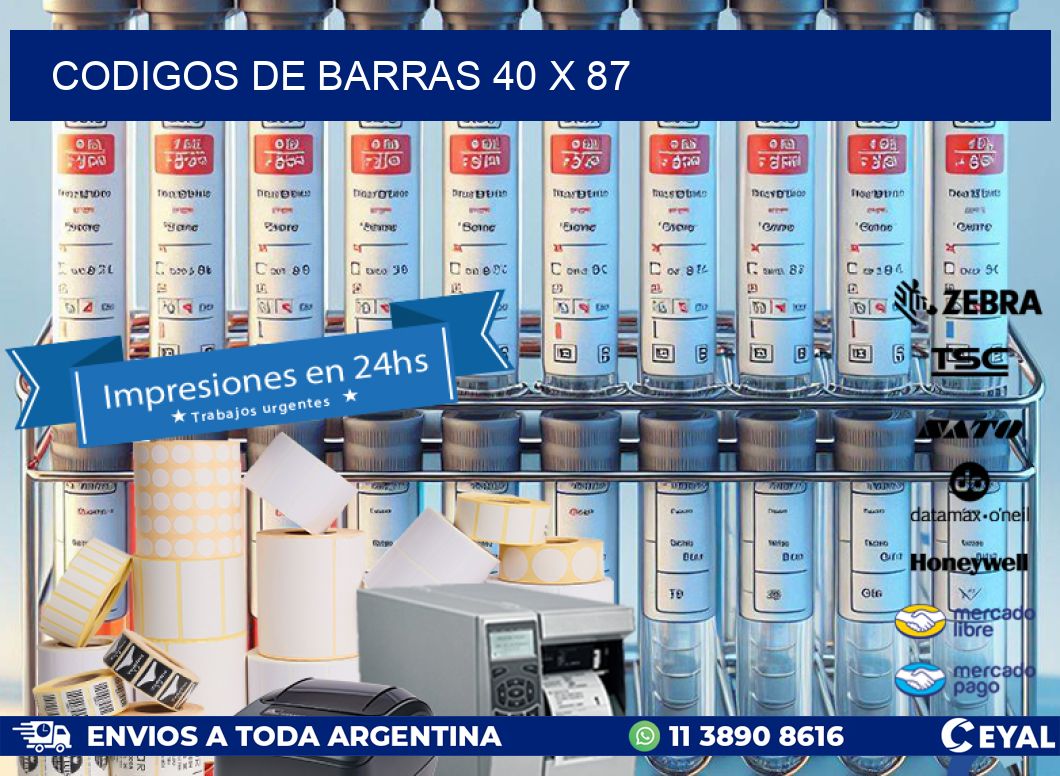 codigos de barras 40 x 87