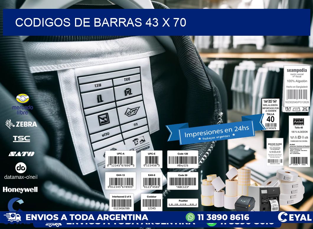 codigos de barras 43 x 70