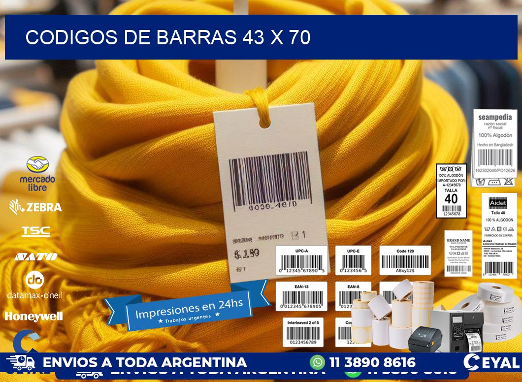 codigos de barras 43 x 70