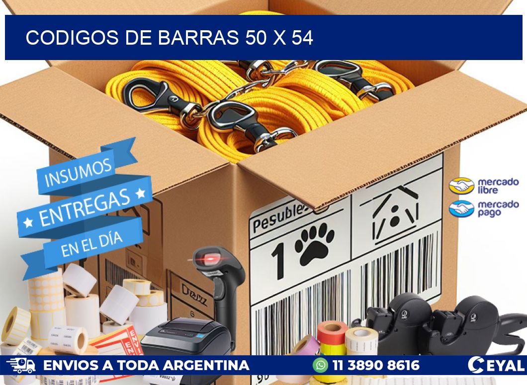 codigos de barras 50 x 54
