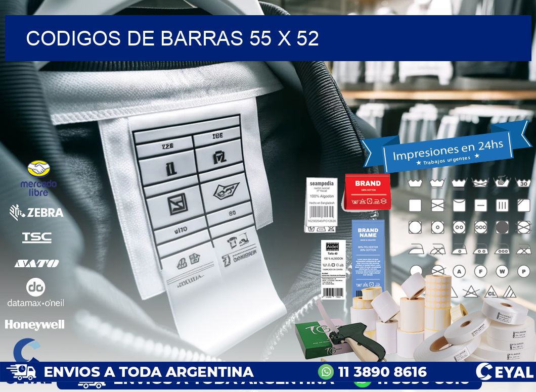codigos de barras 55 x 52