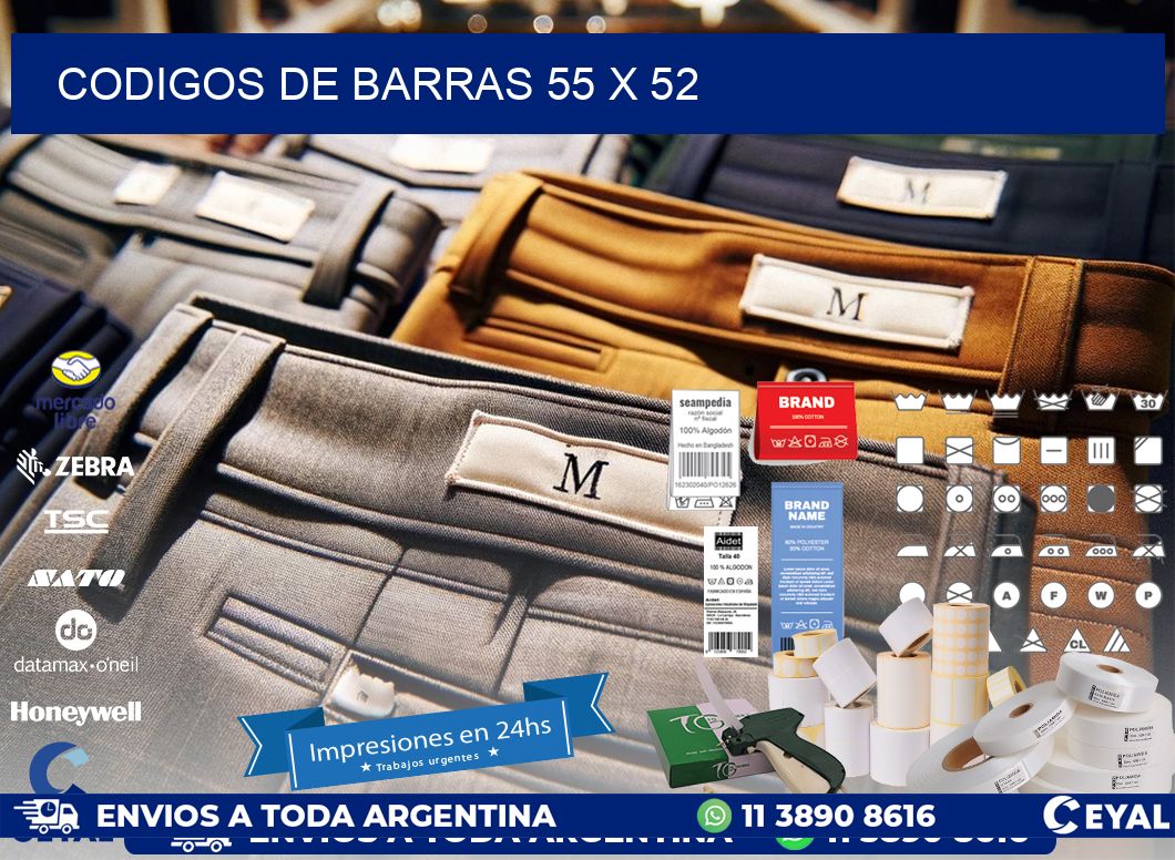 codigos de barras 55 x 52