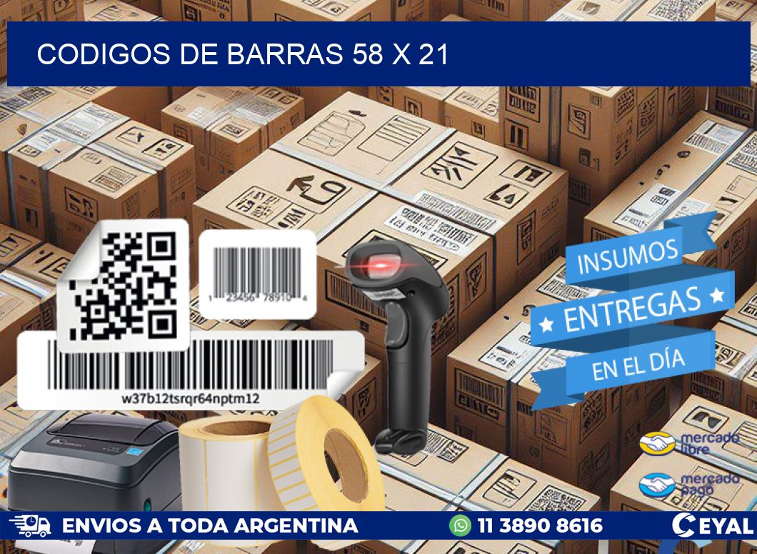 codigos de barras 58 x 21