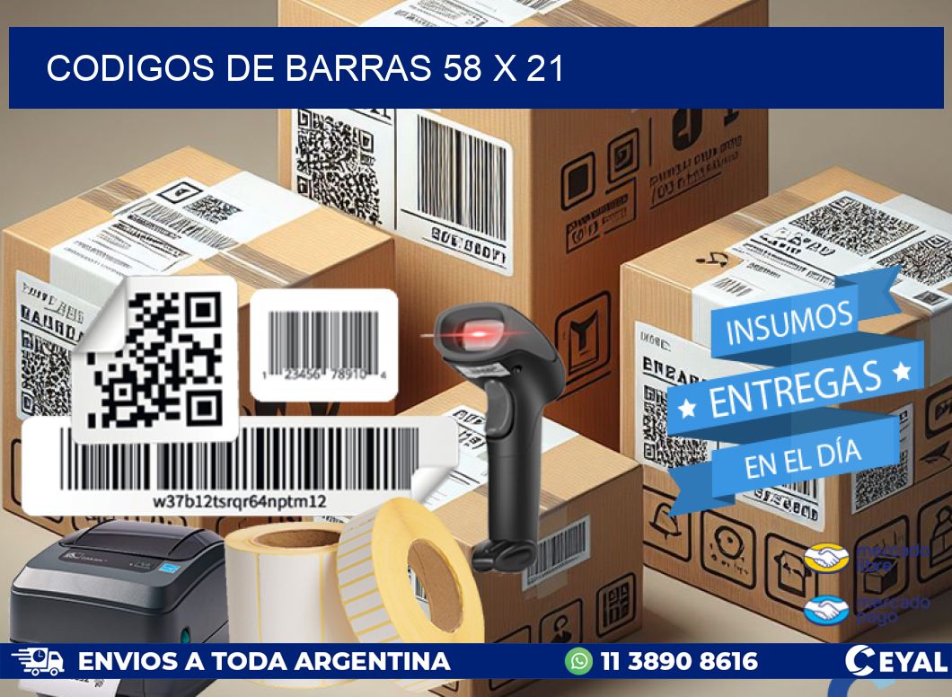 codigos de barras 58 x 21