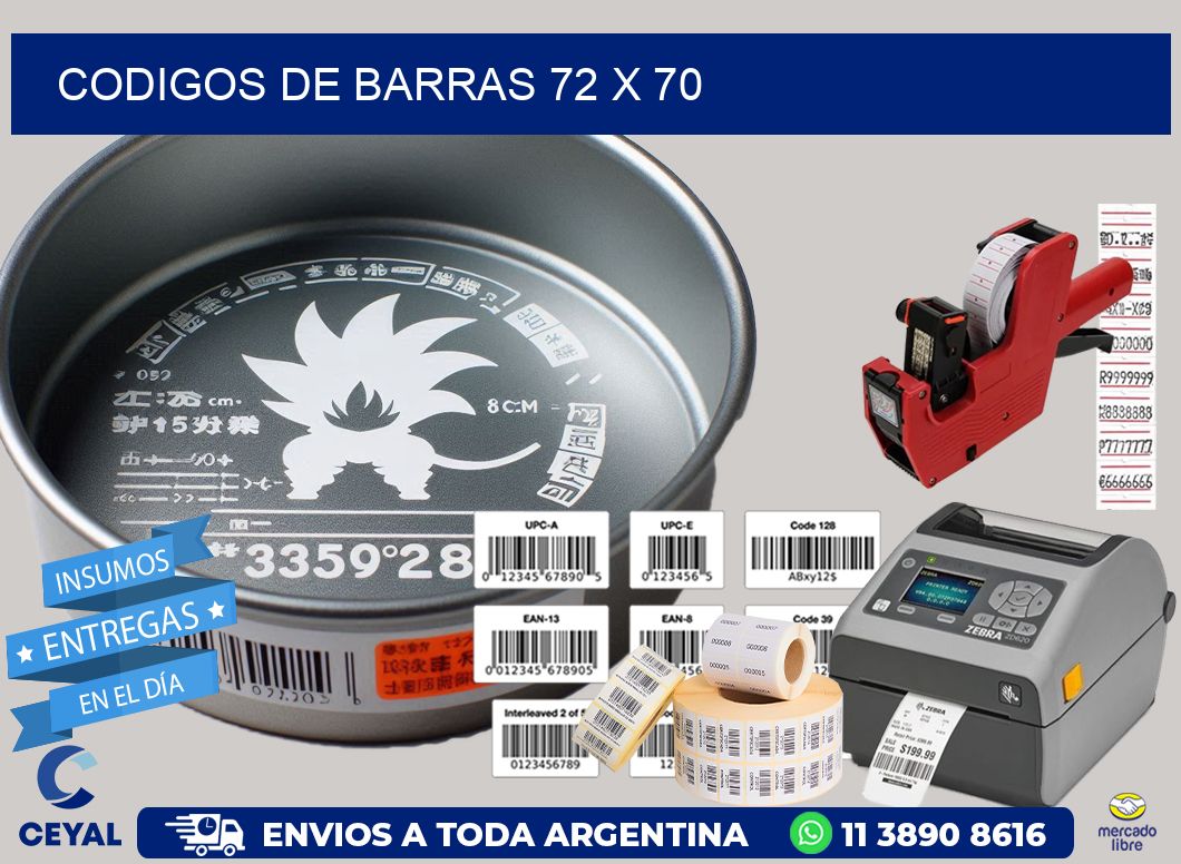 codigos de barras 72 x 70