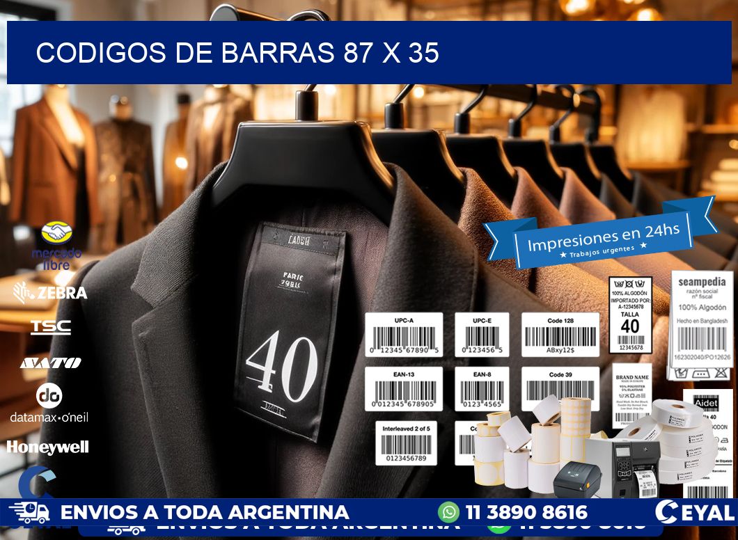 codigos de barras 87 x 35