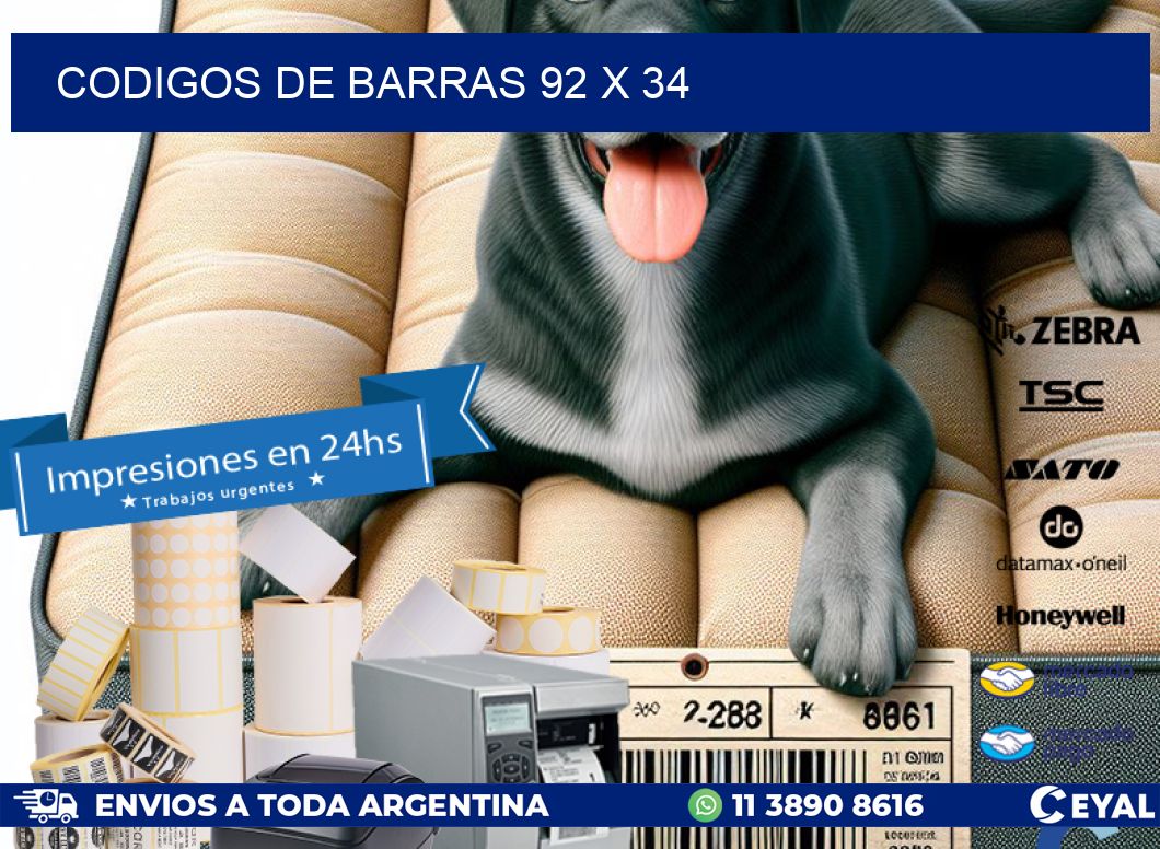 codigos de barras 92 x 34
