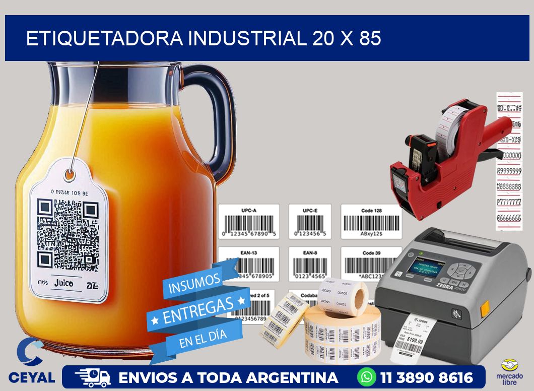 etiquetadora industrial 20 x 85