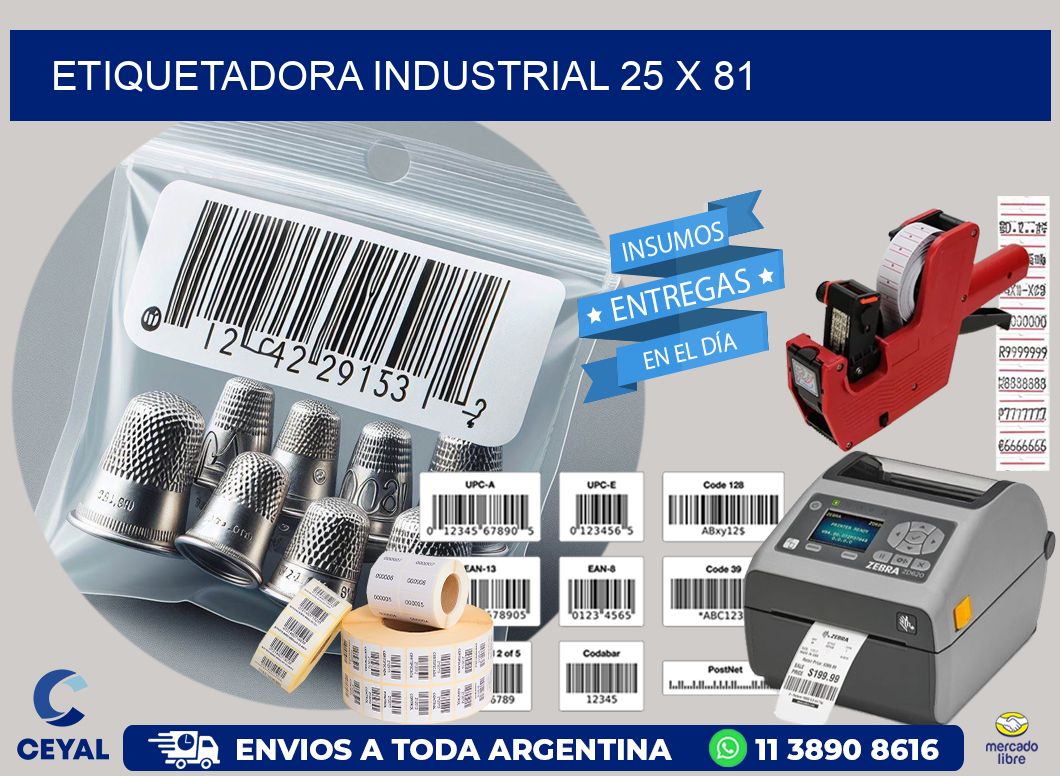 etiquetadora industrial 25 x 81
