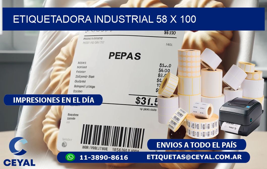 etiquetadora industrial 58 x 100