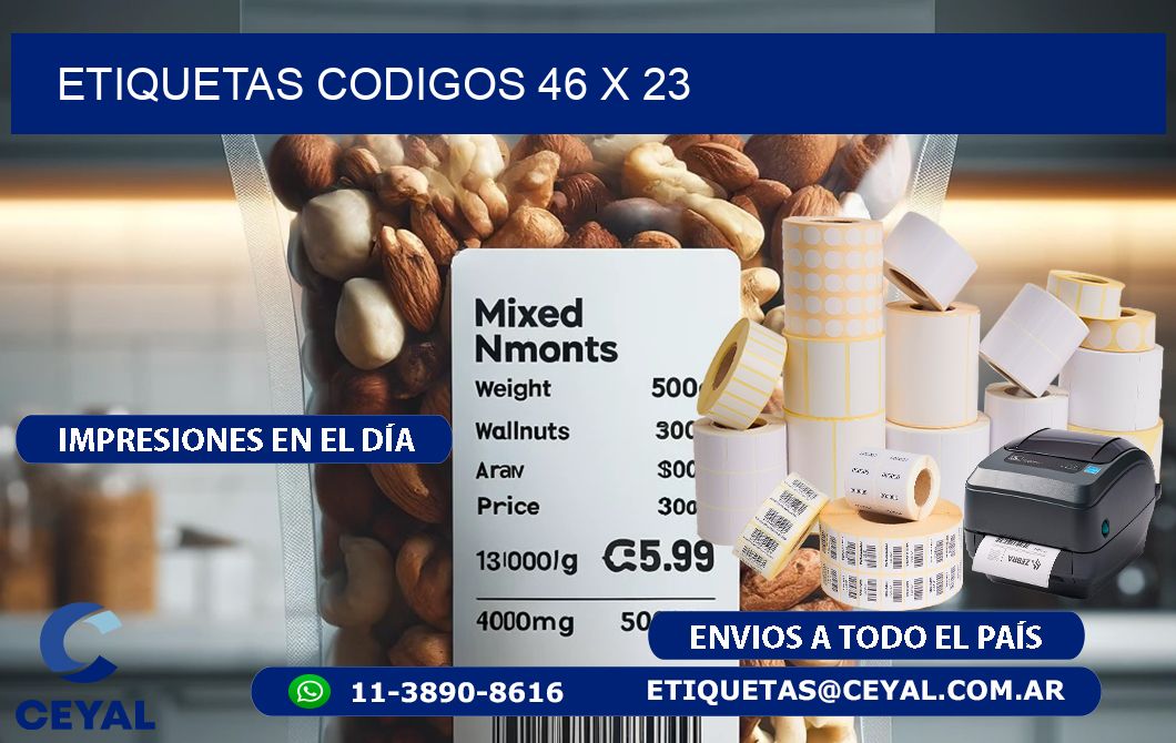 etiquetas codigos 46 x 23