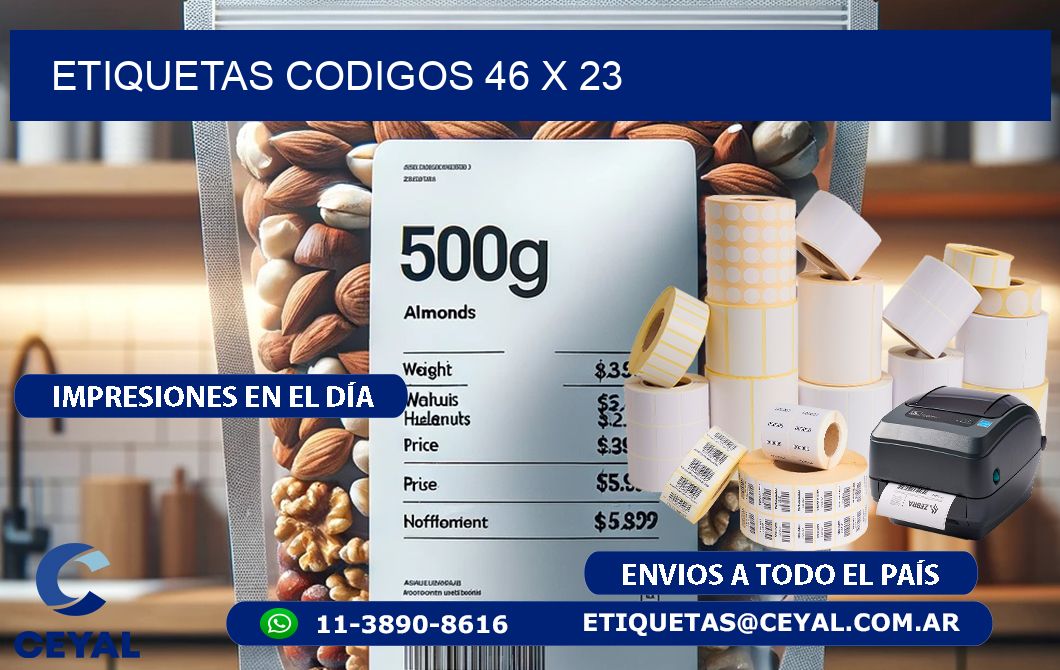 etiquetas codigos 46 x 23