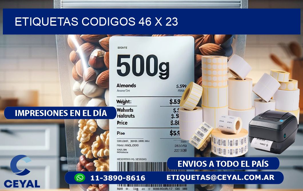 etiquetas codigos 46 x 23