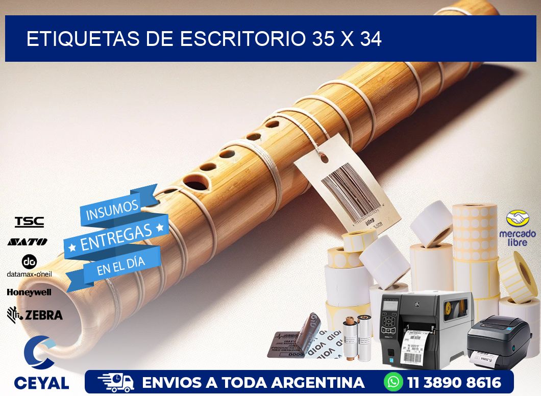 etiquetas de escritorio 35 x 34