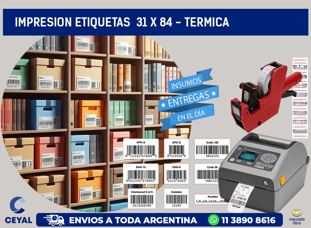 impresion etiquetas 31 x 84 - termica