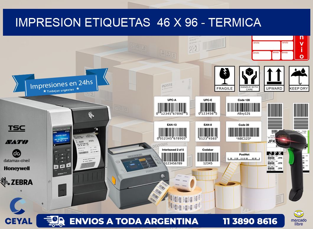 impresion etiquetas 46 x 96 - termica