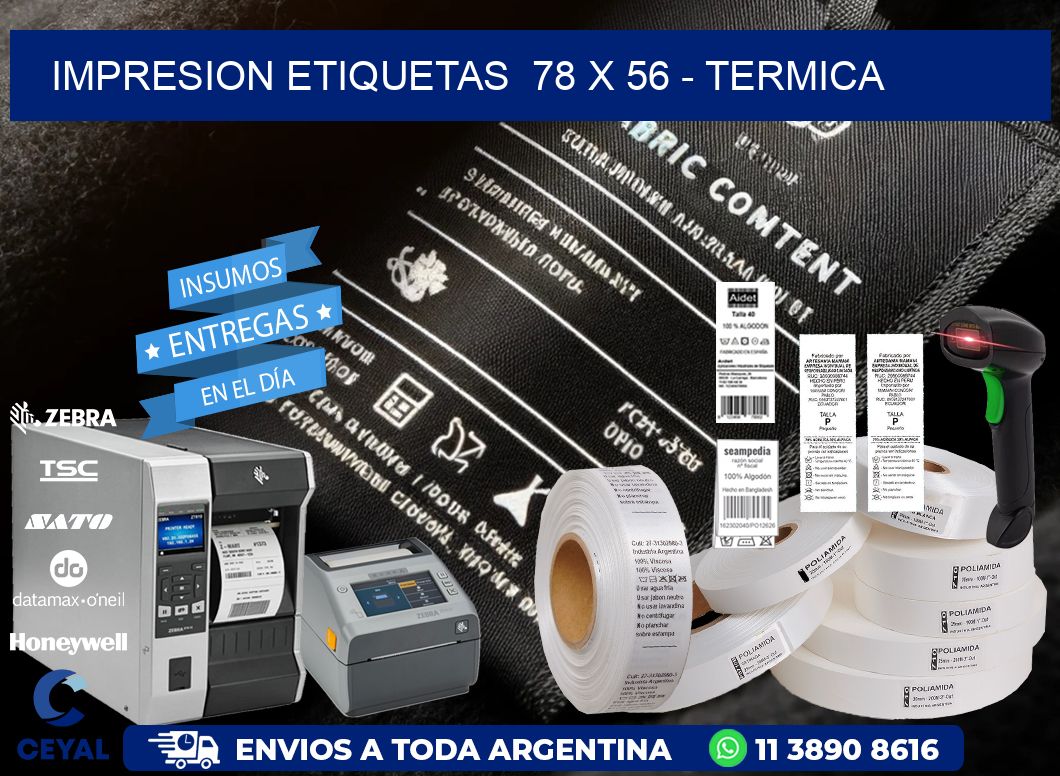 impresion etiquetas  78 x 56 - termica